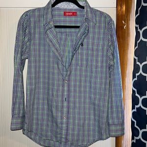 Boys plaid button up shirt